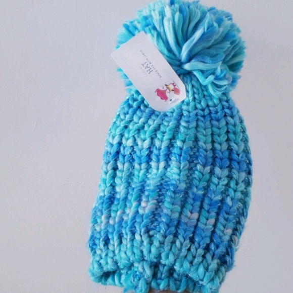 Accessories - Space dye with lurex knit shimmery pom beanie